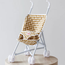 Load image into Gallery viewer, Tiny Harlow Folding dolls Stroller - Mustard Gingham

