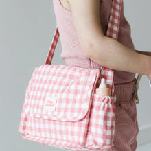 Load image into Gallery viewer, Tiny Harlow Convertible Doll&#39;s Nappy Bag Set - Pink Gingham
