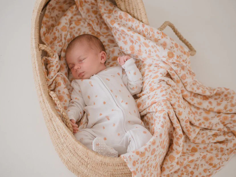 Quinn + Coco Floral Swaddle