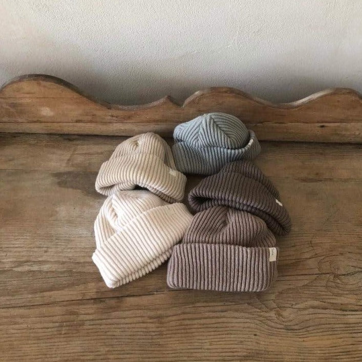 Ribbed knit Beanie Hat (2 colours)